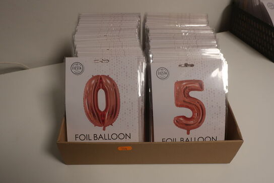 115 stk. folie balloner rose gold tal 66 cm. 