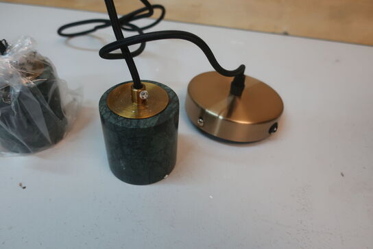 2 stk. pendel LUMEGA KVASIT MARMOR FATNING