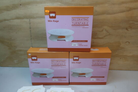 Turntable, sprøjteposer og cupcake æsker