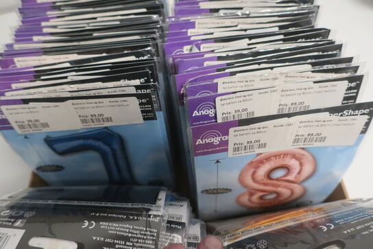 75 stk. folie balloner tal