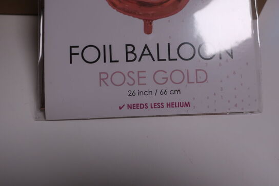 115 stk. folie balloner rose gold tal 66 cm. 