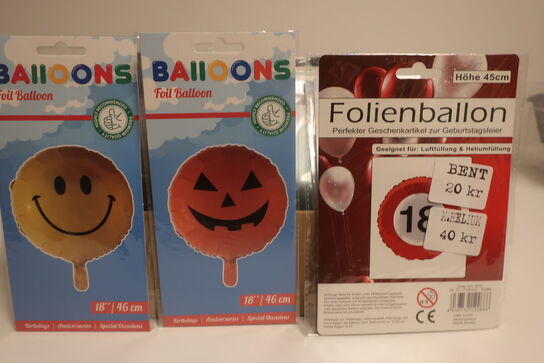 85 stk. folie balloner 