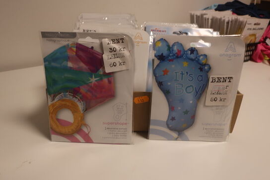 100 stk. folie balloner 