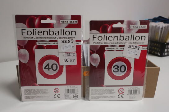 100 stk. folie balloner 