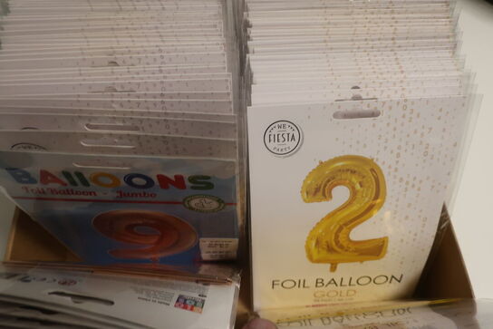 140 stk. folie balloner tal