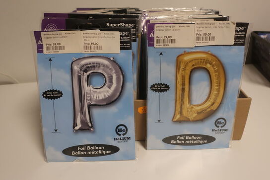 135 stk. folie balloner bogstaver