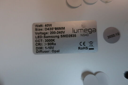 2 stk. loftlampe LUMEGA NS400