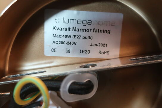 2 stk. pendel LUMEGA KVASIT MARMOR FATNING