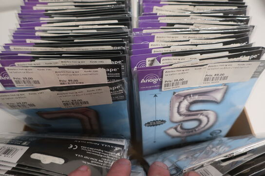 75 stk. folie balloner tal