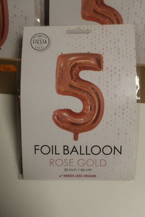115 stk. folie balloner rose gold tal 66 cm. 