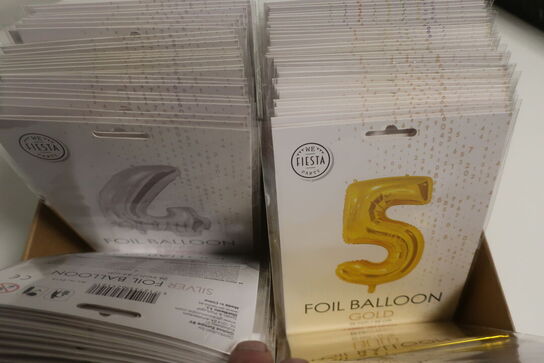 140 stk. folie balloner tal