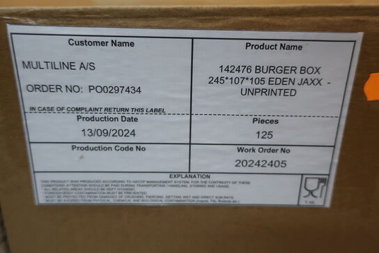 Cake box og burger box