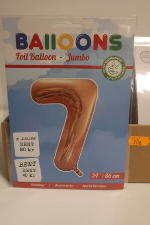 140 stk. folie balloner tal