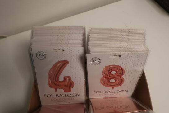 115 stk. folie balloner rose gold tal 66 cm. 