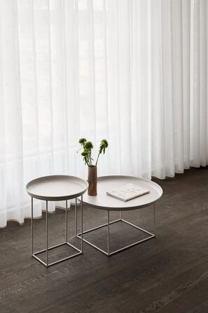 NORR11 duke sofabord ø70 lakerert obsidian sort(ubrugt)