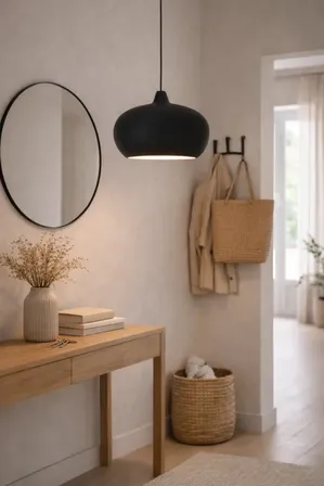 Frandsen cohen pendel ø30 cm mat sort i organisk design(ubrugt)