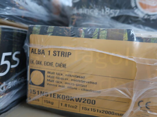 Gulv 19 pakker KÄHRS Woodlock 5s ALBA 1 STRIP eg (se beskrivelse)