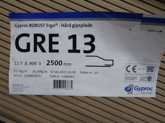 2 paller GYPROC ROBUST Ergo - Hård gipsplade (se beskrivelse)