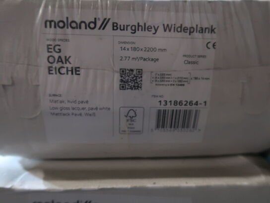 Gulv 8 pakker MOLAND Burghley Wideplank eg (se beskrivelse)