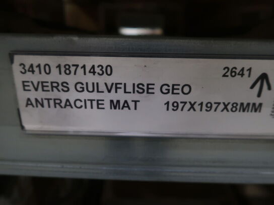 Klinker 64 pakker EVERS GEO ANTRACITE PORCELAIN F.T. (se beskrivelse)