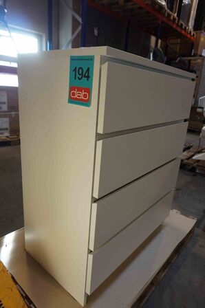 Ikea Kommode med 4 skuffer Hvid (MOMSFRI)