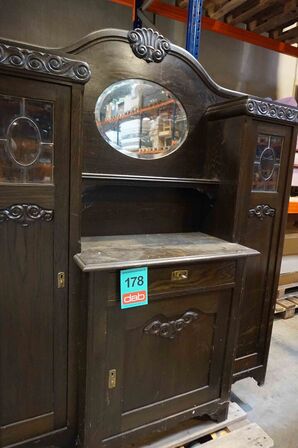 Antikt skabsmodul med spejl (MOMSFRI) 