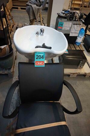 Vaskestol med porcelænsvask (MOMSFRI)