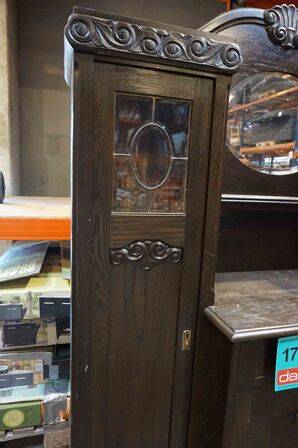 Antikt skabsmodul med spejl (MOMSFRI) 