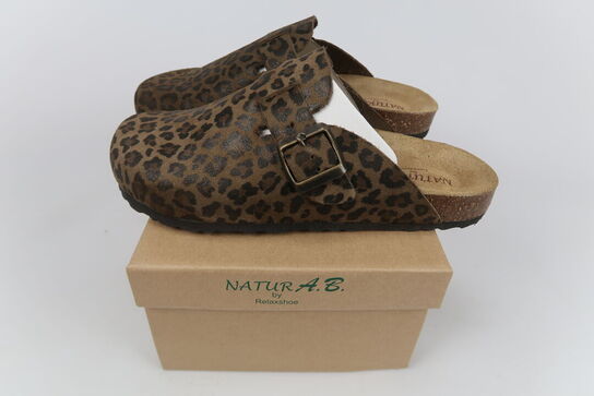 Relaxshoe læder sko Tiger Khaki - Str. 40