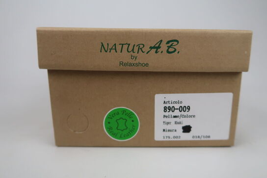 Relaxshoe læder sko Tiger Khaki - Str. 38