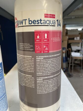 2 stk. ubrugte vandfiltre, BWT Bestaqua 14 & Bestmax S