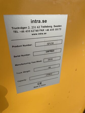 Løftevogn INTRE.SE 150 kg