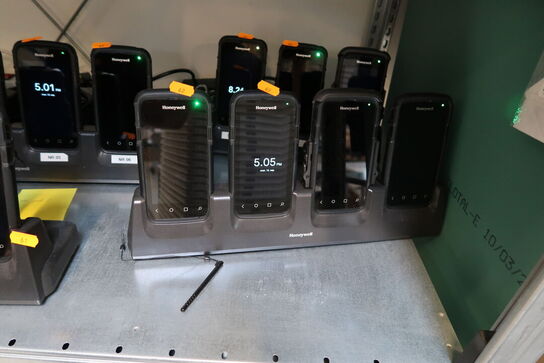 4 stk. håndholdsscannere HONEYWELL med ladestation
