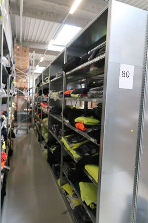 10 fag lagerreoler BITO SV 400 uden indhold