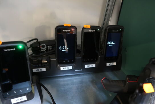 3 stk. håndholdsscannere HONEYWELL med ladestation