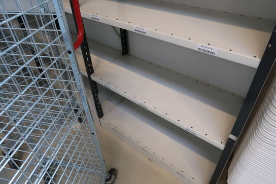 3 stk. lagerreoler samt vasketøjskurve