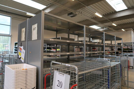 8 fag lagerreoler BITO SV 400 uden indhold