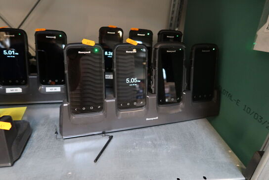 4 stk. håndholdsscannere HONEYWELL med ladestation