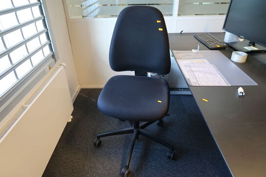 El. hæve/sænke skrivebord med kontorstol