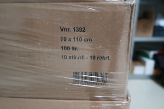 Palle med klare affaldssække 