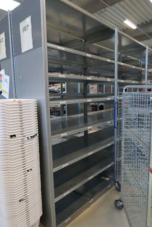 8 fag lagerreoler BITO SV 400 uden indhold