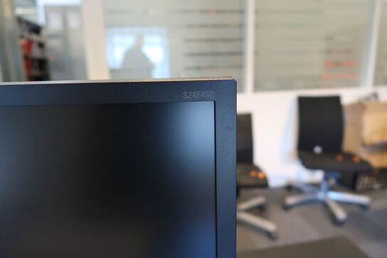 2 stk. computerskærme SAMSUNG S24E450, tastatur, mus dockingstation LENOVO