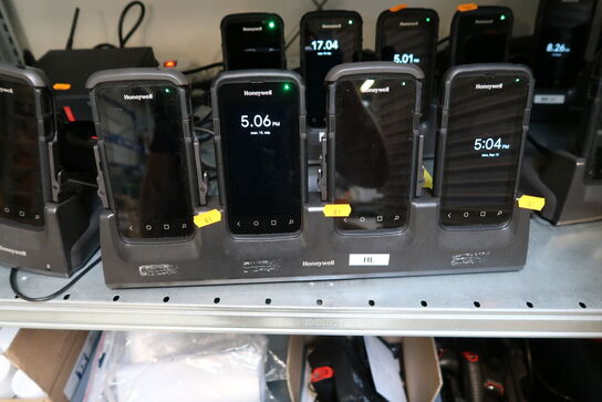 4 stk. håndholdsscannere HONEYWELL med ladestation