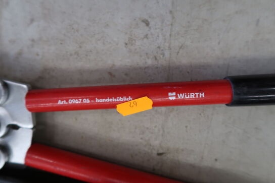 Topnøglesæt BAHCO, TECOS samt prestang WÜRTH