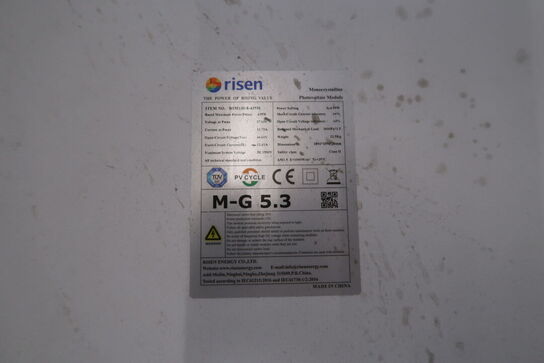 11 stk. solcellepaneler RISEN RSM130-8-435M