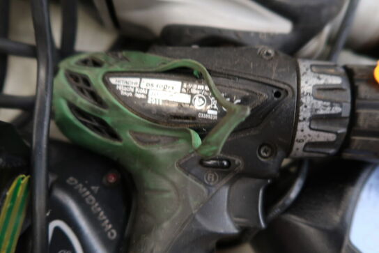 3 stk. håndværktøj HITACHI med 3 stk. batteri og lader