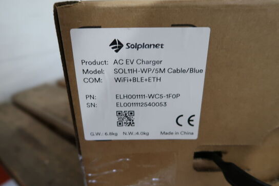 Lader SOLPLANET AC EV SOL11H-WP/5M Cable/Blue