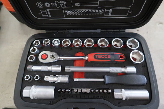 Topnøglesæt BAHCO, TECOS samt prestang WÜRTH