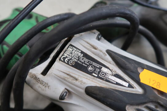 3 stk. håndværktøj HITACHI med 3 stk. batteri og lader