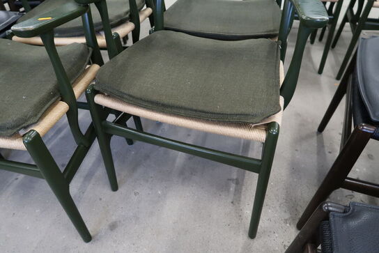 4 stk. spisebordsstole HANS J. WEGNER CH26 med stofhynder